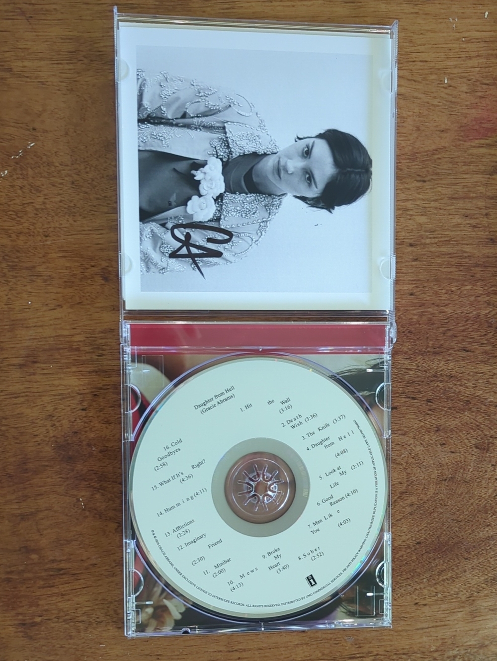 Gracie Abrams Daughter From Hell CD and signed insert never played